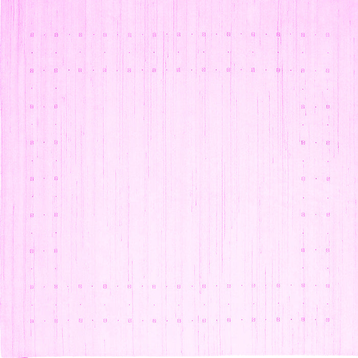 Square Solid Pink Modern Rug, con2454pnk