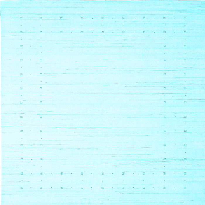 Square Machine Washable Solid Light Blue Modern Rug, wshcon2454lblu