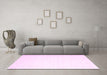 Machine Washable Solid Pink Modern Rug in a Living Room, wshcon2454pnk