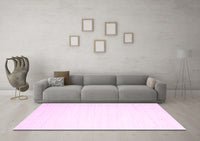 Machine Washable Solid Pink Modern Rug, wshcon2454pnk