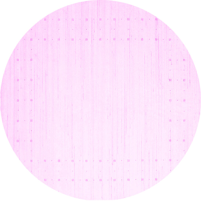 Round Solid Pink Modern Rug, con2454pnk