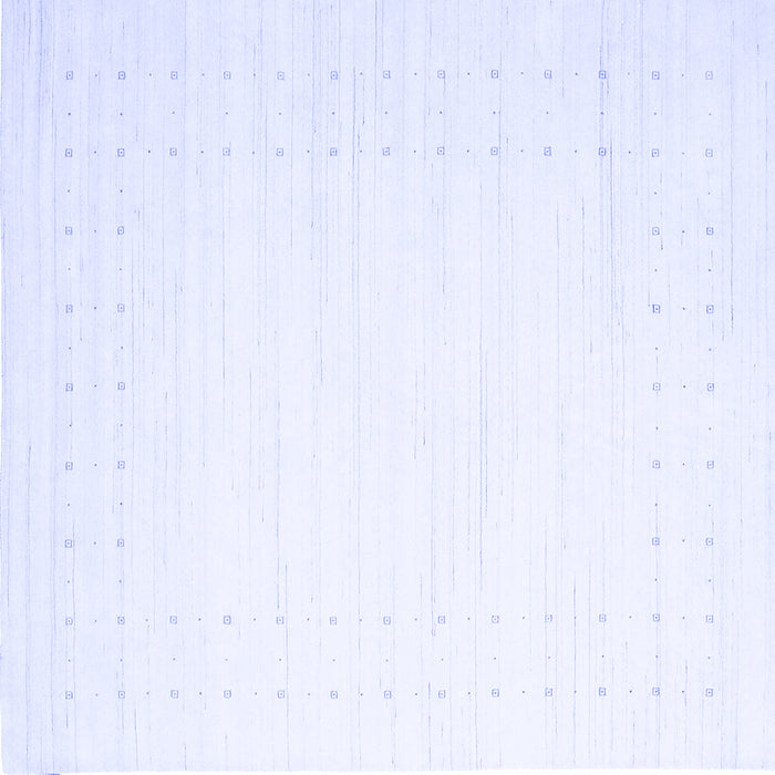 Square Solid Blue Modern Rug, con2454blu