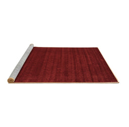 Sideview of Machine Washable Abstract Brown Contemporary Rug, wshcon2455brn