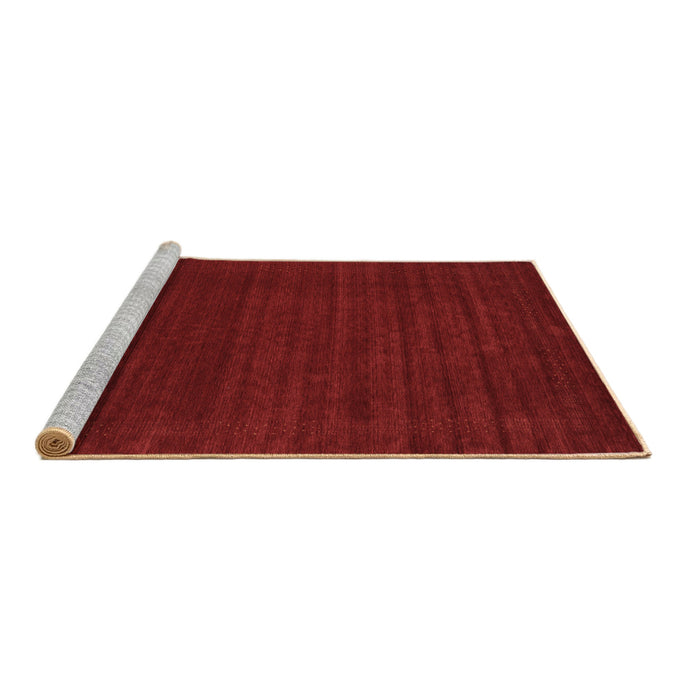 Sideview of Machine Washable Abstract Brown Contemporary Rug, wshcon2455brn