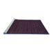 Sideview of Machine Washable Abstract Blue Contemporary Rug, wshcon2455blu