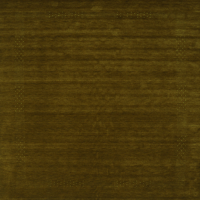 Serging Thickness of Abstract Green Contemporary Rug, con2455grn
