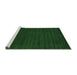 Sideview of Machine Washable Abstract Emerald Green Contemporary Area Rugs, wshcon2455emgrn