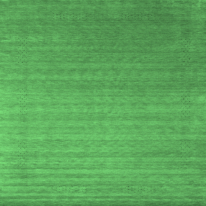 Square Abstract Emerald Green Contemporary Rug, con2456emgrn