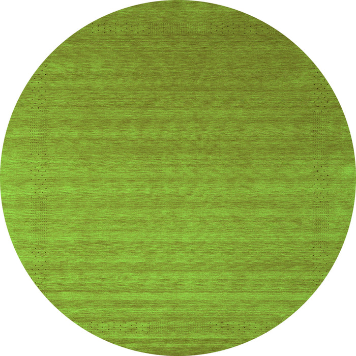 Square Abstract Green Contemporary Rug, con2456grn