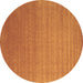 Round Abstract Brown Contemporary Rug, con2456brn