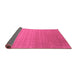 Sideview of Abstract Purple Contemporary Rug, con2456pur