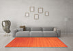 Machine Washable Abstract Orange Contemporary Area Rugs in a Living Room, wshcon2456org