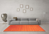 Machine Washable Abstract Orange Contemporary Rug, wshcon2456org
