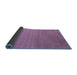 Sideview of Abstract Blue Contemporary Rug, con2456blu