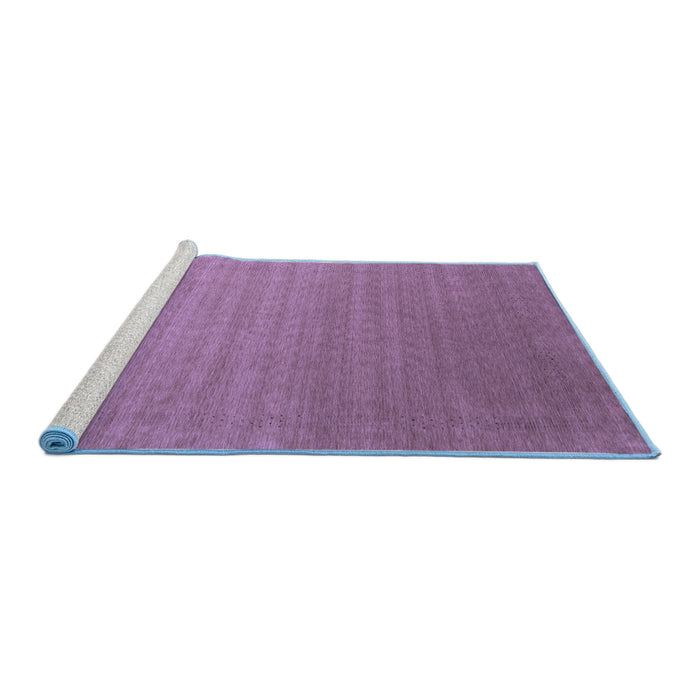 Sideview of Machine Washable Abstract Blue Contemporary Rug, wshcon2456blu