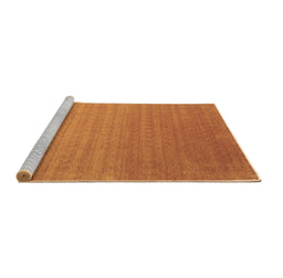 Sideview of Machine Washable Abstract Brown Contemporary Rug, wshcon2456brn