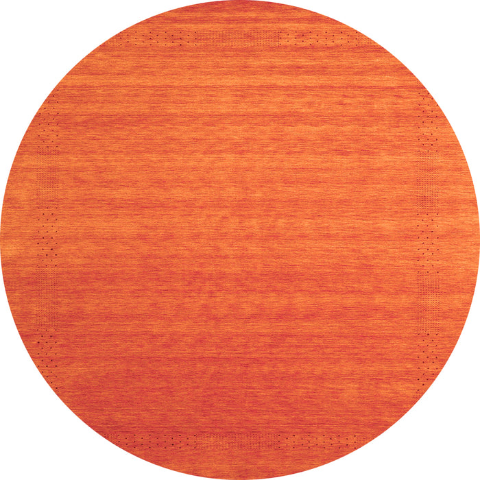 Square Abstract Orange Contemporary Rug, con2456org