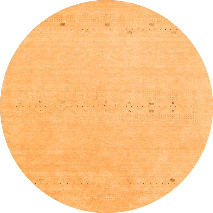 Square Solid Orange Modern Rug, con2457org