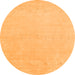 Square Solid Orange Modern Rug, con2457org