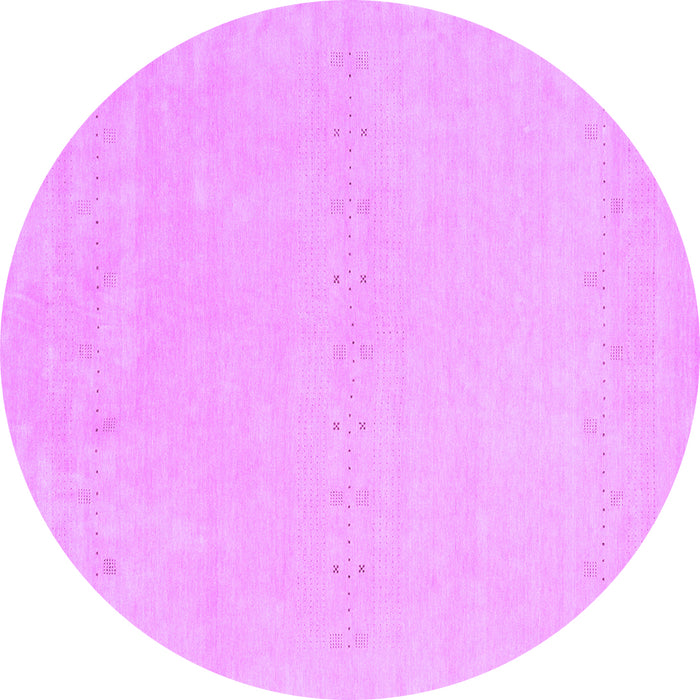 Round Solid Purple Modern Rug, con2457pur