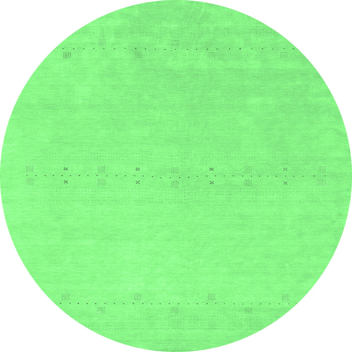 Round Solid Emerald Green Modern Rug, con2457emgrn