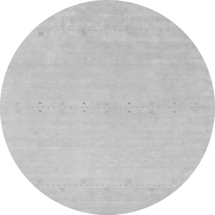 Square Solid Gray Modern Rug, con2457gry