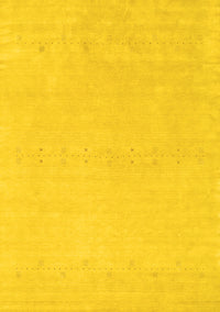 Solid Yellow Modern Rug, con2457yw