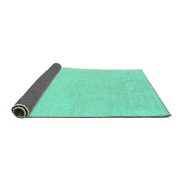 Sideview of Solid Turquoise Modern Rug, con2457turq
