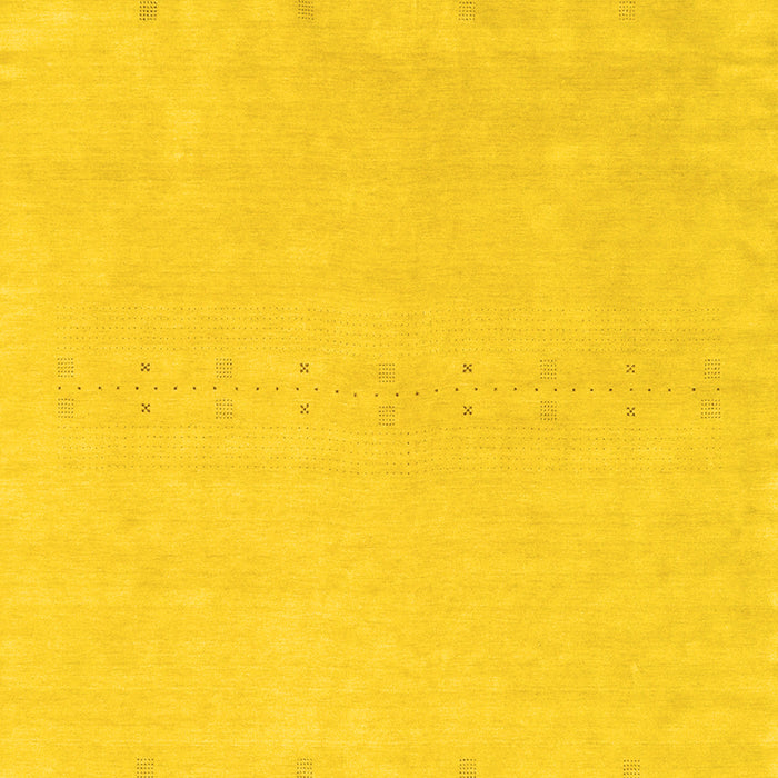 Machine Washable Solid Yellow Modern Rug, wshcon2457yw