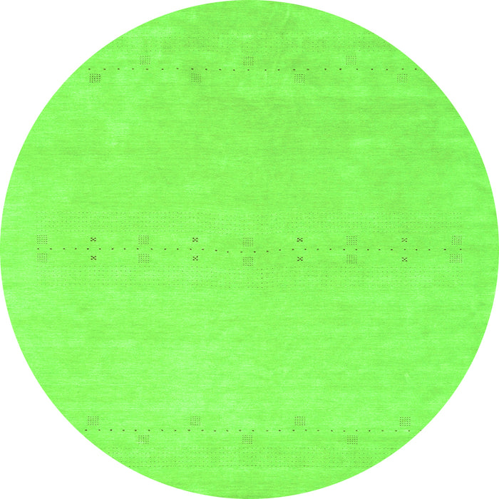 Square Solid Green Modern Rug, con2457grn