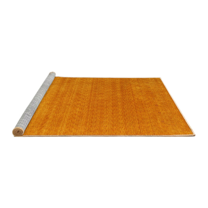 Serging Thickness of Machine Washable Contemporary Orange Red Rug, wshcon2458