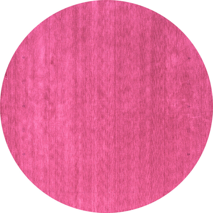 Round Machine Washable Abstract Purple Contemporary Area Rugs, wshcon2458pur