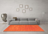 Machine Washable Abstract Orange Contemporary Rug, wshcon2458org