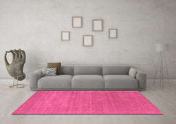 Machine Washable Abstract Purple Contemporary Area Rugs in a Living Room, wshcon2458pur
