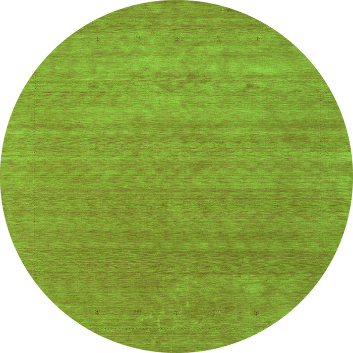 Square Abstract Green Contemporary Rug, con2458grn