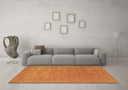 Machine Washable Abstract Brown Contemporary Rug in a Living Room,, wshcon2458brn