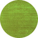 Machine Washable Abstract Green Contemporary Area Rugs, wshcon2458grn