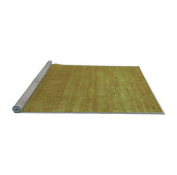 Sideview of Machine Washable Abstract Light Blue Contemporary Rug, wshcon2458lblu
