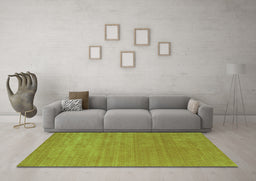 Machine Washable Abstract Turquoise Contemporary Area Rugs in a Living Room,, wshcon2458turq