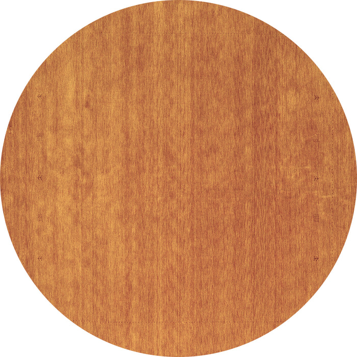 Round Abstract Brown Contemporary Rug, con2458brn