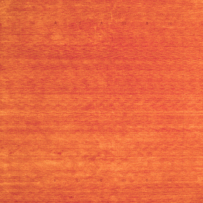 Round Machine Washable Abstract Orange Contemporary Area Rugs, wshcon2458org