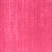 Square Machine Washable Abstract Pink Contemporary Rug, wshcon2458pnk