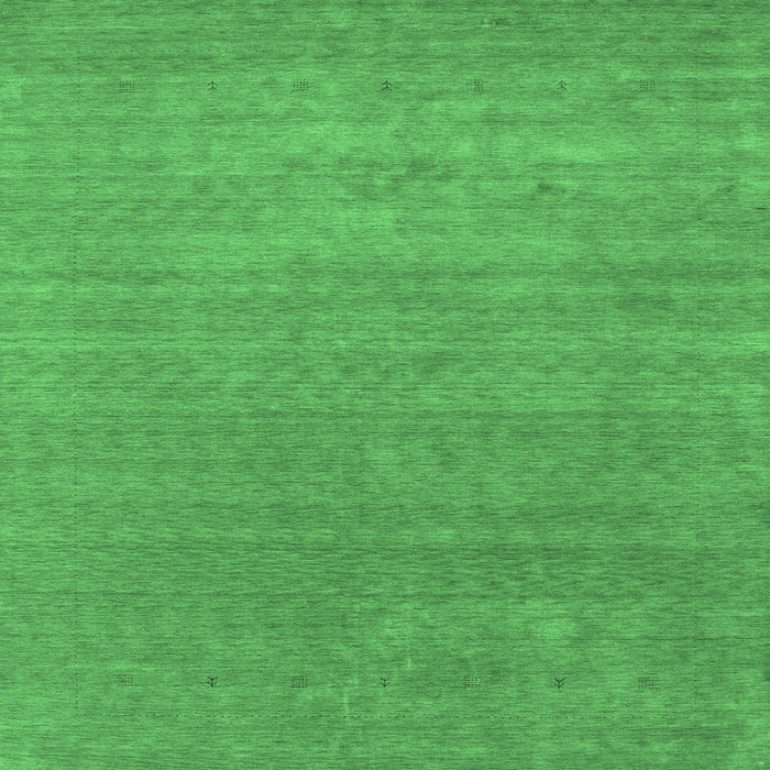 Square Abstract Emerald Green Contemporary Rug, con2458emgrn