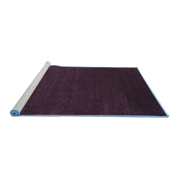 Sideview of Machine Washable Abstract Blue Contemporary Rug, wshcon2459blu