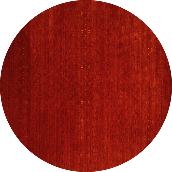 Round Abstract Yellow Contemporary Rug, con2459yw