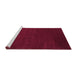 Sideview of Machine Washable Abstract Purple Contemporary Area Rugs, wshcon2459pur