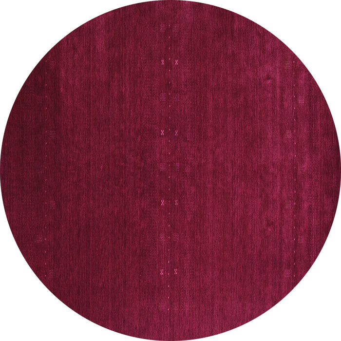 Round Abstract Purple Contemporary Rug, con2459pur