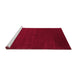 Sideview of Machine Washable Abstract Pink Contemporary Rug, wshcon2459pnk