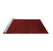 Sideview of Machine Washable Abstract Brown Contemporary Rug, wshcon2459brn