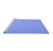 Sideview of Machine Washable Abstract Blue Contemporary Rug, wshcon245blu